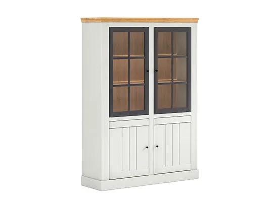 Vitrine bois chêne massif et verre - Cosy - Meubles Bouchiquet magasin Dunkerque