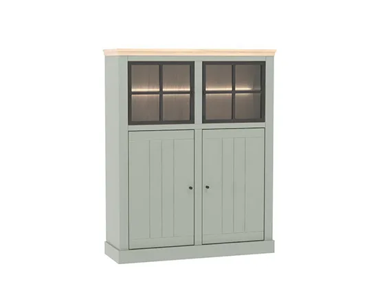 Vitrine bois chêne massif et verre - Cosy - Meubles Bouchiquet magasin Nord