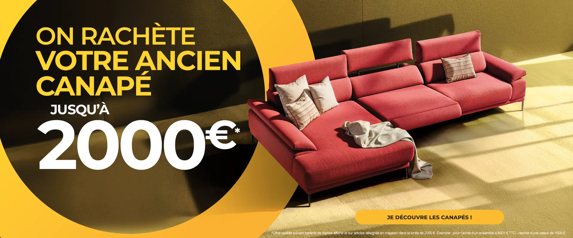 On rachète votre ancien canapé jusqu'à 2000€ - Meubles Bouchiquet à Bergues