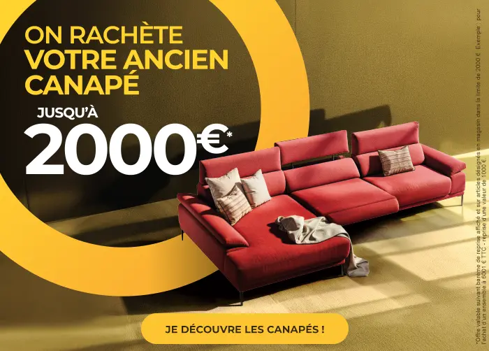 On rachète votre ancien canapé jusqu'à 2000€ - Meubles Bouchiquet à Bergues