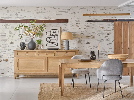 Buffet portes coulissantes tiroirs tirette dessus bois ou céramique Artcopi - Jazz - Meubles Bouchiquet Dunkerque