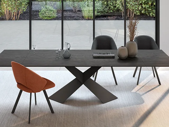 Chaise tissu contemporaine pivotante Meubles Célio Canopée - Meubles Bouchiquet Nord Bergues