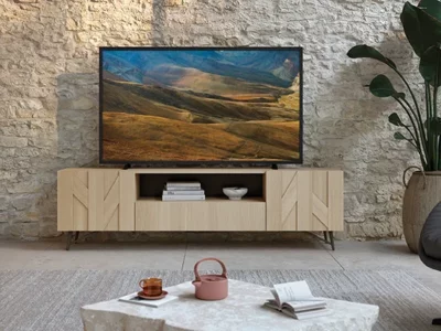 Grand meuble TV 200cm Meubles Célio Canopée - Meubles Bouchiquet Bergues