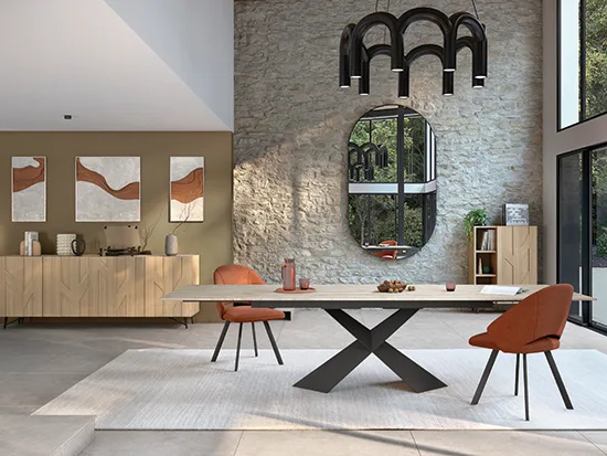 Table de repas céramique extensible Meubles Célio Canopée - Meubles Bouchiquet Nord