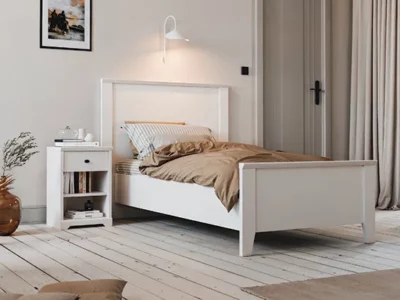 Lit 1 personne tête de lit style charme Meubles Célio - Beaumont Meubles Bouchiquet