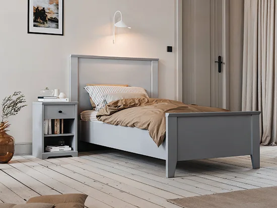Lit 1 personne tête de lit style charme Meubles Célio - Beaumont Meubles Bouchiquet Bergues