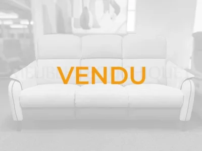 Canapé 3 places tissu avec 2 places relax + têtières électriques