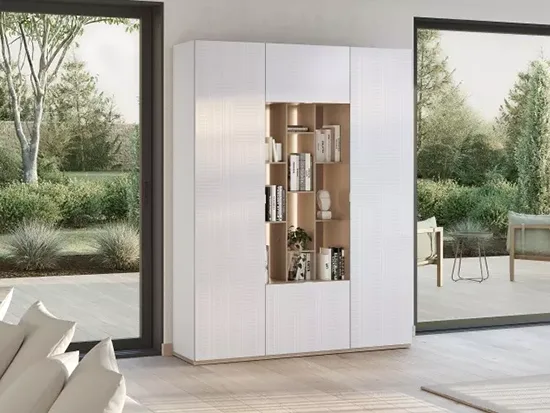 meuble de rangement 165 cm finition blanc CELIO Écrin aux Meubles Bouchiquet à Bergues