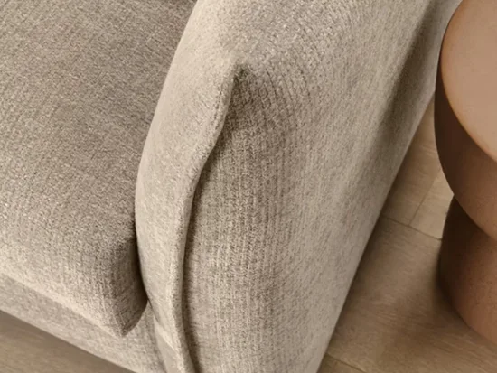 Détail du tissu beige du canapé convertible Dakar