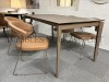 lot-de-4-chaises-design-cognac-piétement-bronze-meubles-bouchiquet-bergues