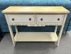 petite-console-romantique-gris-clair-2-tiroirs-promotion-magasin-meubles-bouchiquet-bergues