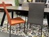 Lot-4-chaises-tissu-orange-gris-meubles-bouchiquet